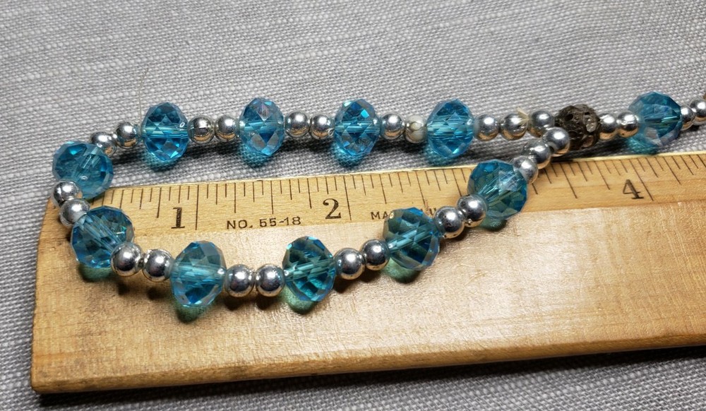 Vintage Rosary bracelet Turquoise beads Christian G93