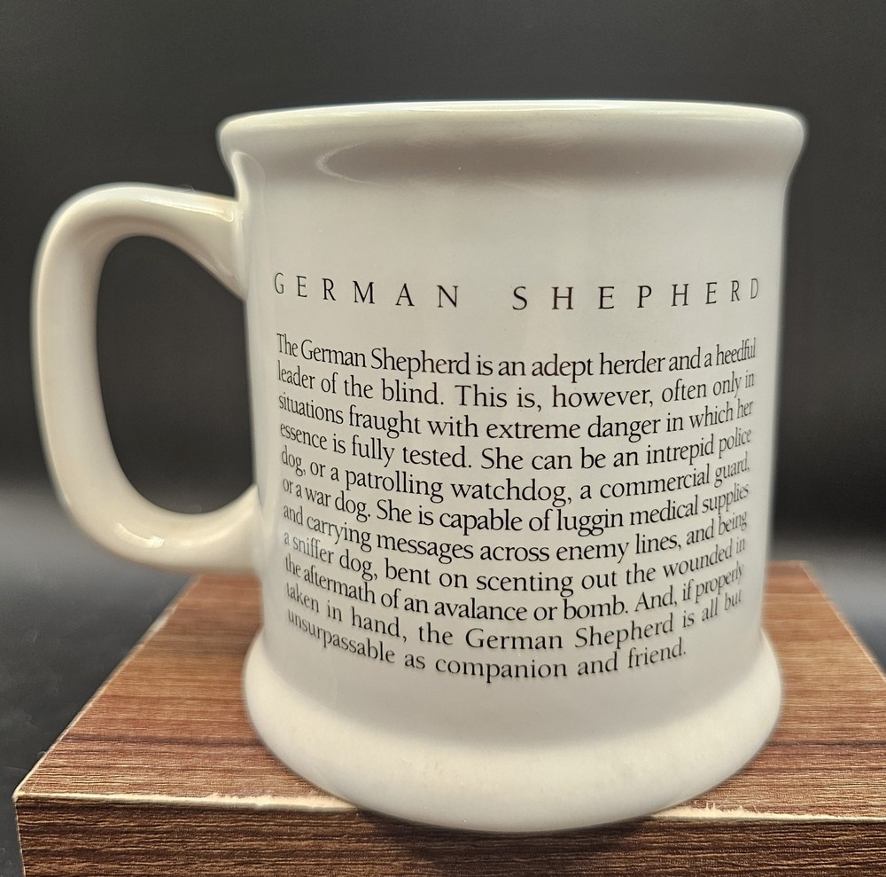 Large Double-sided German Shepherd Ceramic Coffee Mug