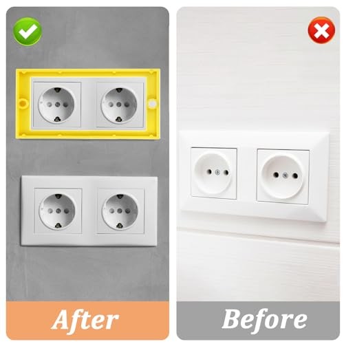 3 Pcs Electrical Box Extender, 1/4" Receptacle Extender with 6 Screws,