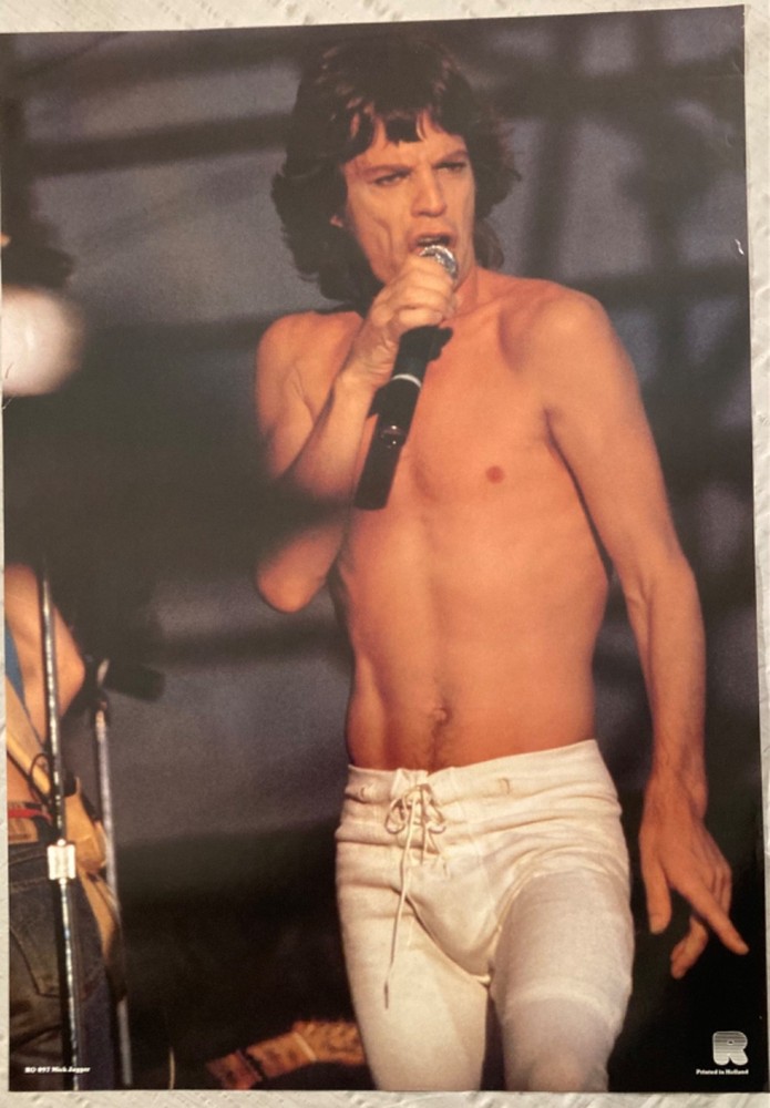 Mick Jagger 1982 Poster Rock On Holland Rolling Stones