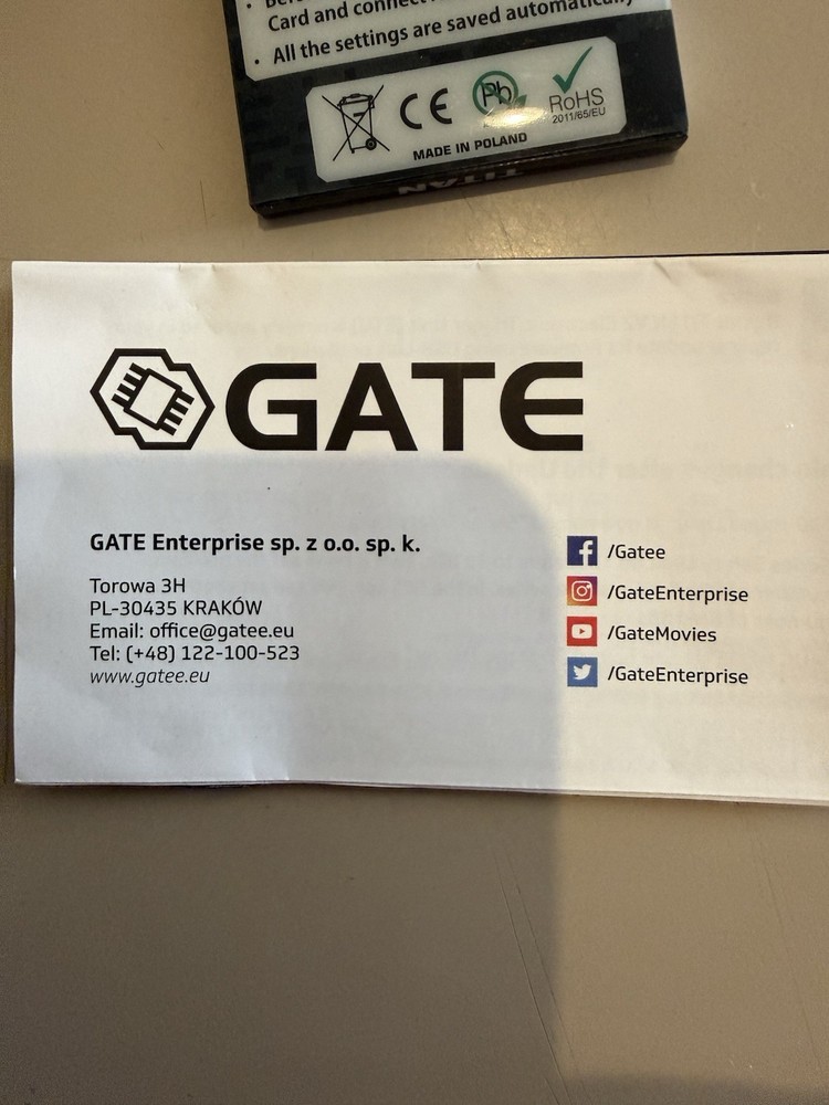 Gate Tactical Programing Card For Titan