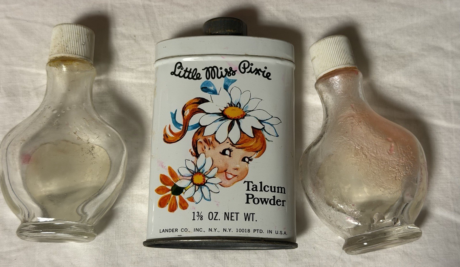 Vintage Little Miss Pixie Childs Gift Set Powder Lotion Cologne Lander Co. NY
