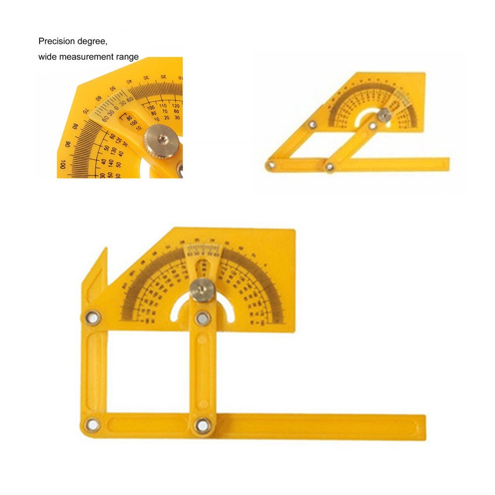 Plastic Angle Finder Protractor Goniometer Miter Gauge Arm Measuring Ruler Tool