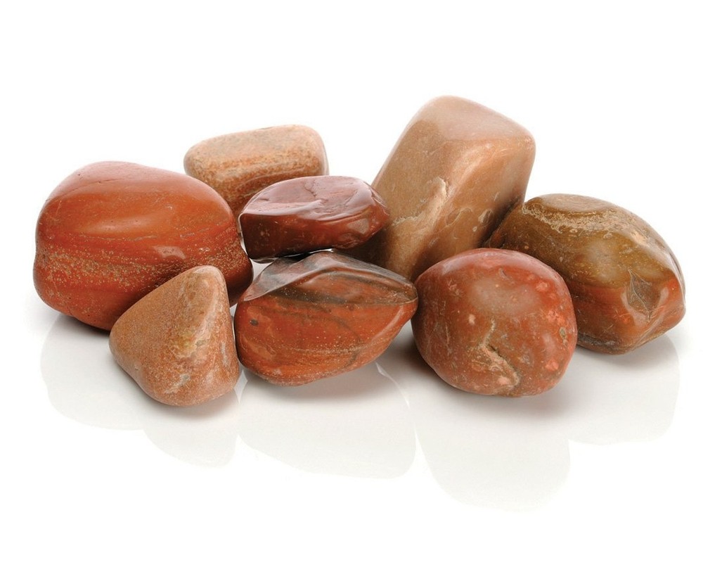 biOrb Marble Pebble Set, Solid Aquarium Decorations, Red
