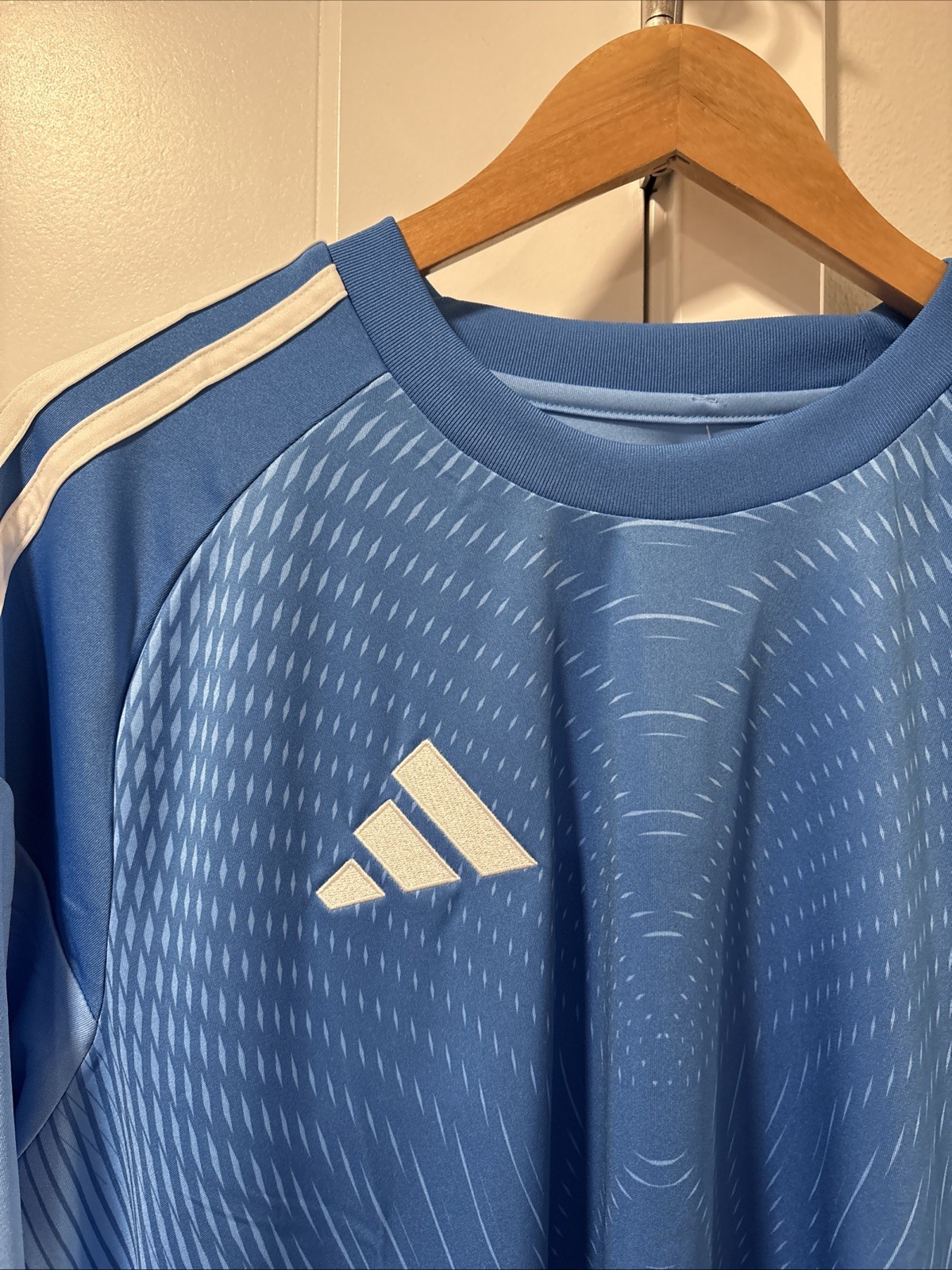 Adidas Tiro 25 Competition Blue Burst Goalkeeper GK LS Jersey JI9722 Men's L NWT