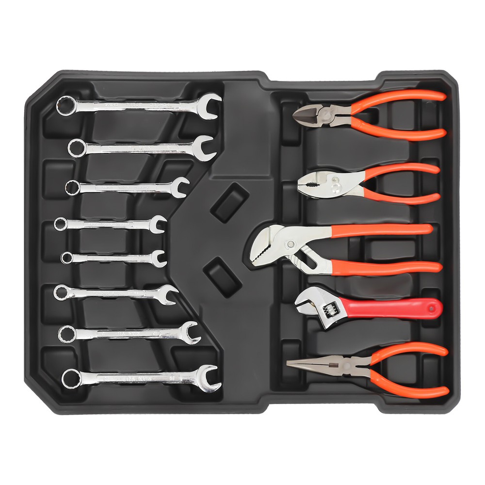 4-Compartments Trolley Case Tool Box Hand Tool Kit Hardware Tool & Luggage Kit