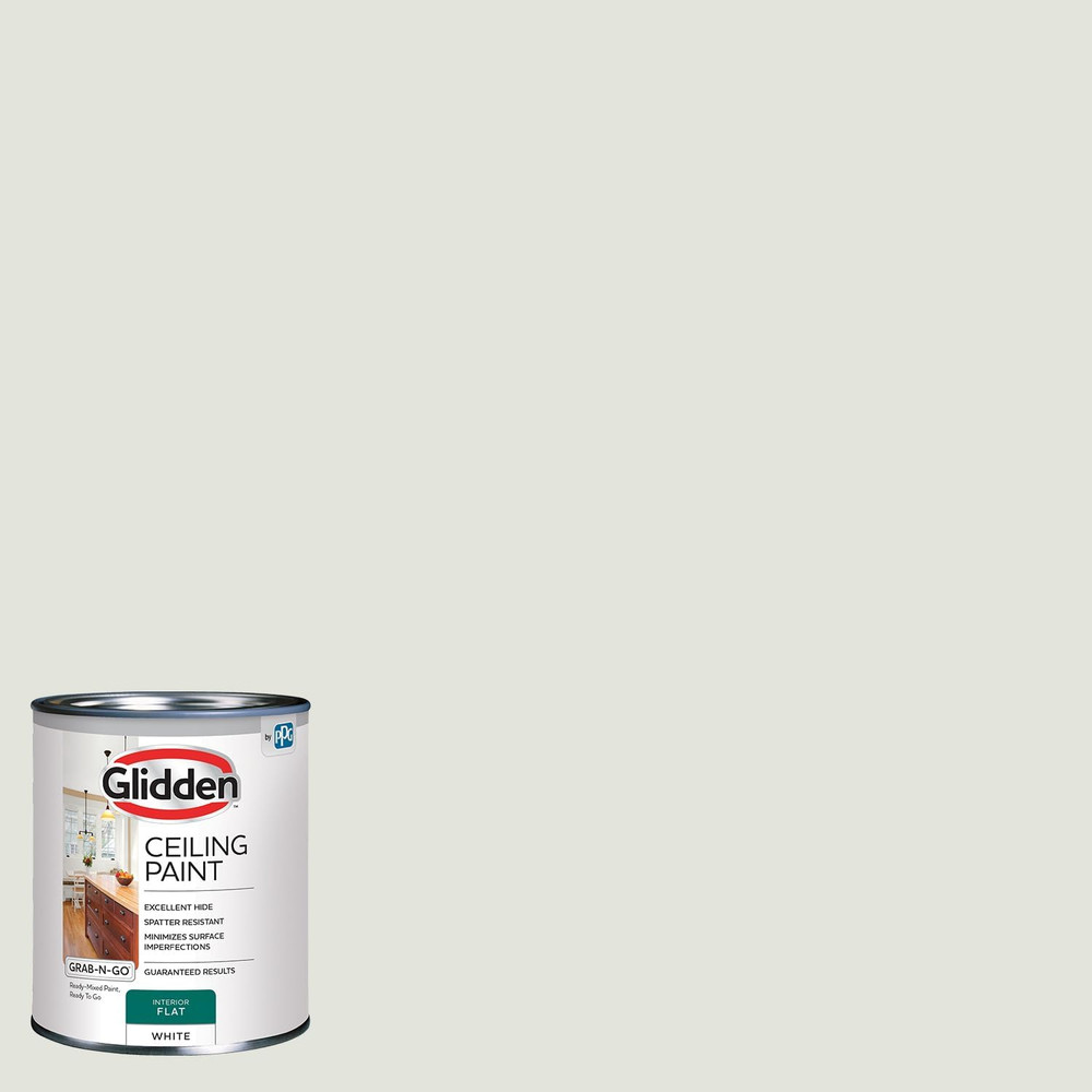 1 Qt. White Flat Ceiling Interior Paint