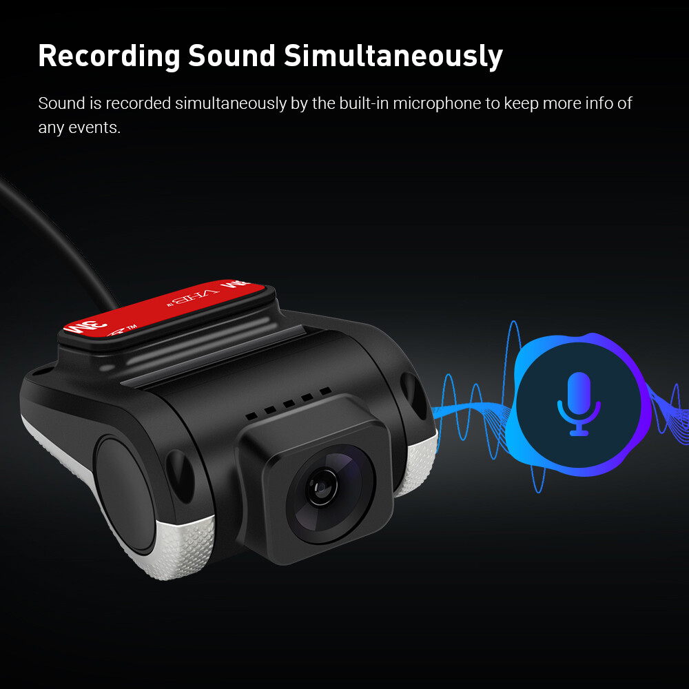 XTRONS HD Car DVR Camera Dash 140° Wide Angle Video Loop Recorder CAM USB
