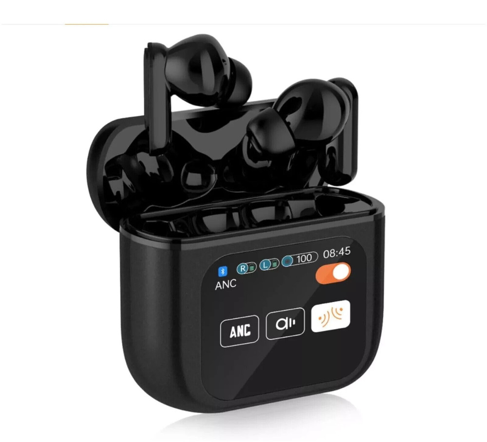 ANC+ENC Touch Screen in Ear Bluetooth Earphones, Compatible with iPhone/Android