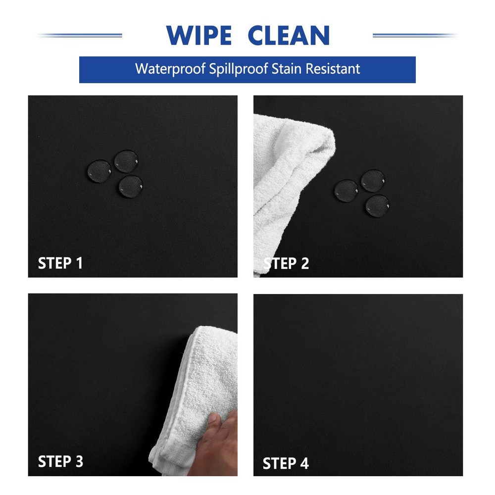 Round Tablecloth 40 Inch - Waterproof Stain Resistant Spillproof Polyester Fa...