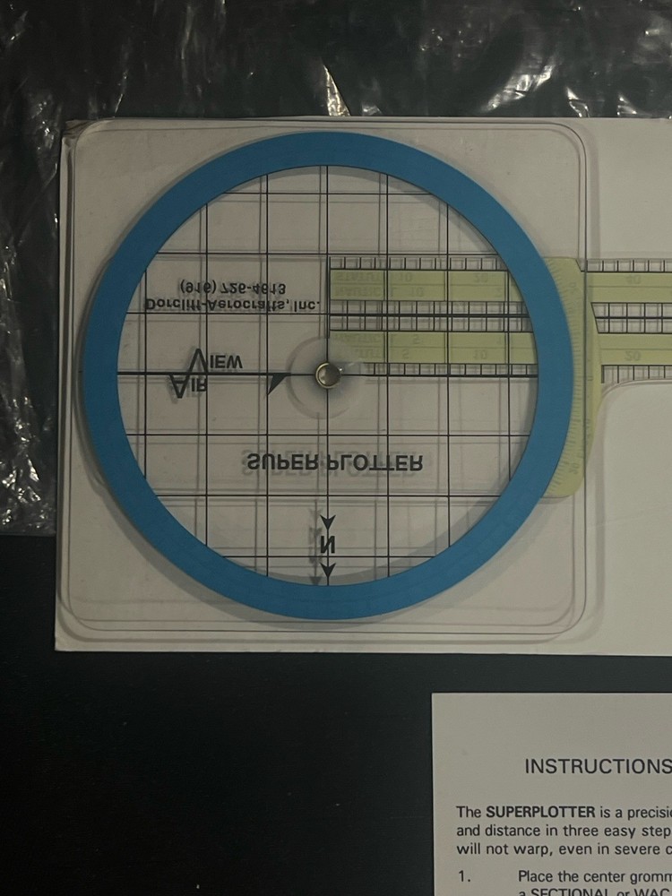 Dorcliff Super Plotter Aviation Navigation Tool w Instructions Sectional WAC