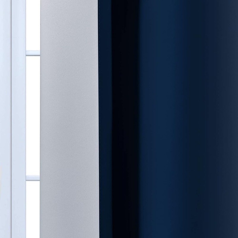 Ombre Blackout Curtains 8 Grommets Gradient Panel Soft Polyester Noise Reduction