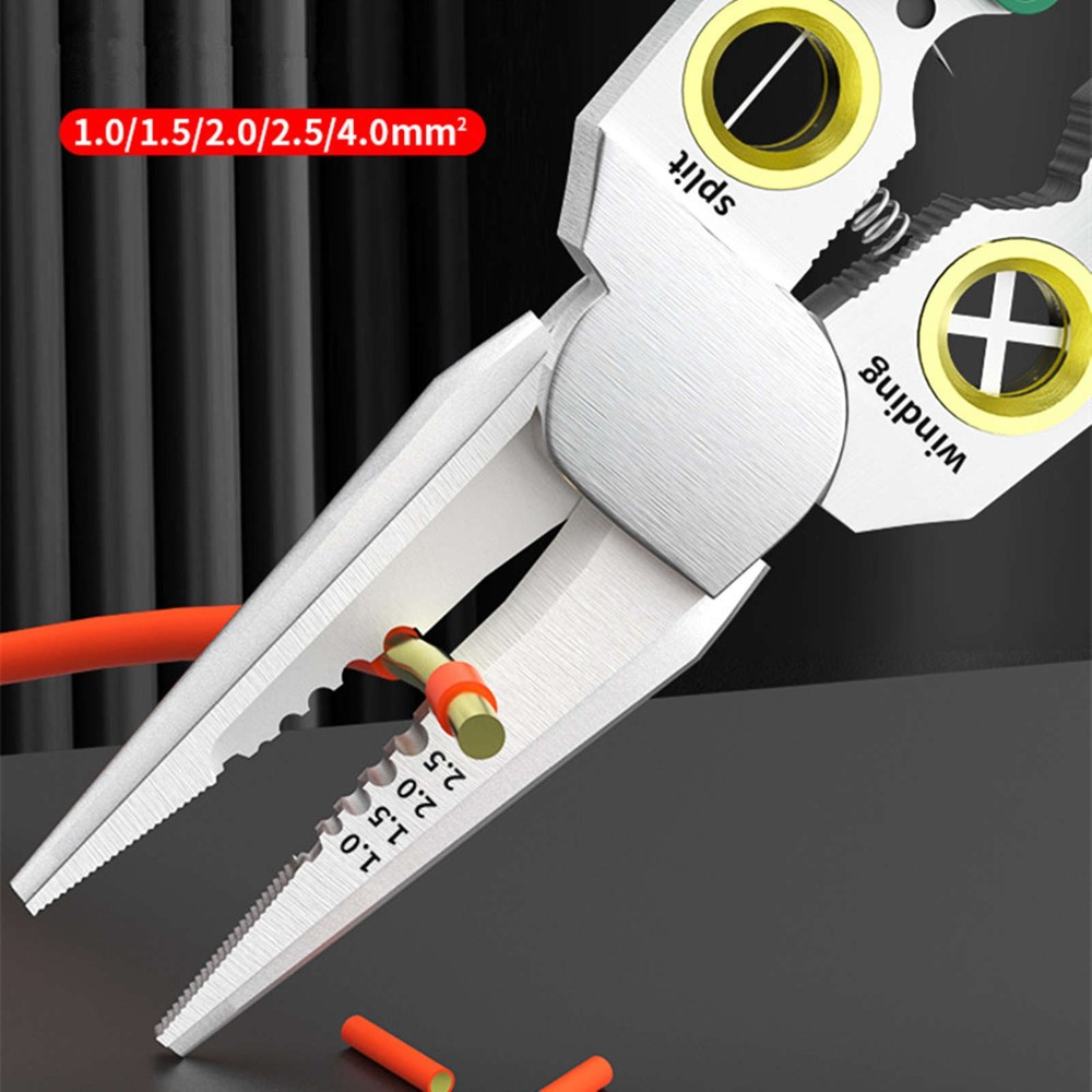 Multi-Function Wire Stripper Tool with AC/DC Voltage Tester for Professional Use