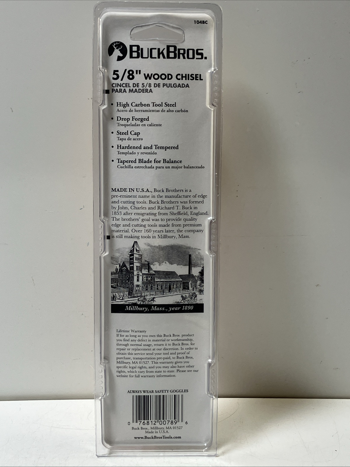 Lot Of (2) Buck Bros Professional 5/8" Wood Chisel 104BC