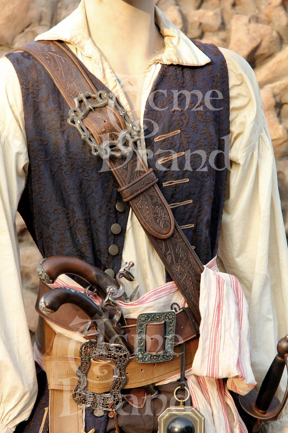 Jack Sparrow Screen Acurate Embossed ( Leather Baldric only ) Pirate Baldric