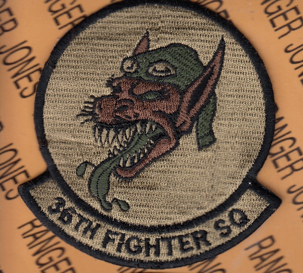 USAF Air Force 35th Fighter Sq FS FIENDS ~3.75" OCP No HOOK patch c/e