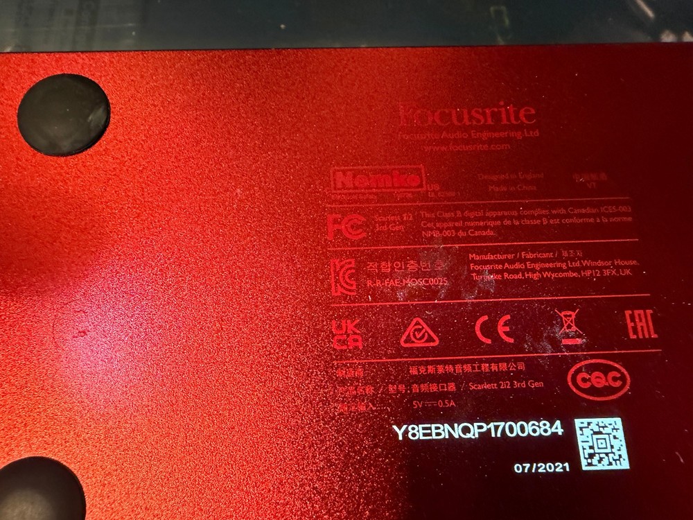 Focusrite Scarlett 2i2 3rd Gen 2X2 USB Audio Interface