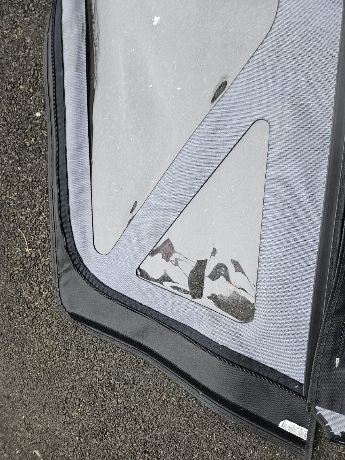 Jeep Wrangler Soft Top Windows 2 Door JK CLEAR VINYL GREY GRAY 07-18 PAIR LH RH