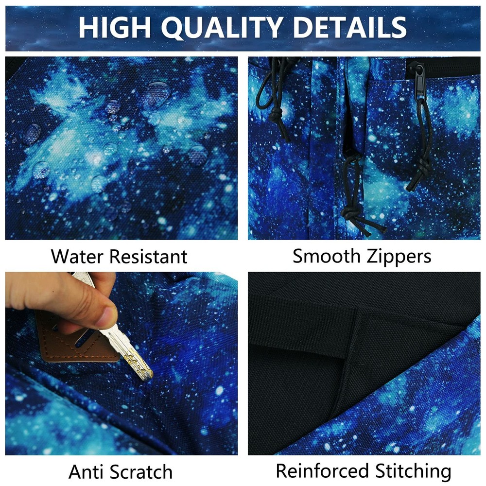 School Backpack for Men Women Lightweight Classic Basic Black Bookbag