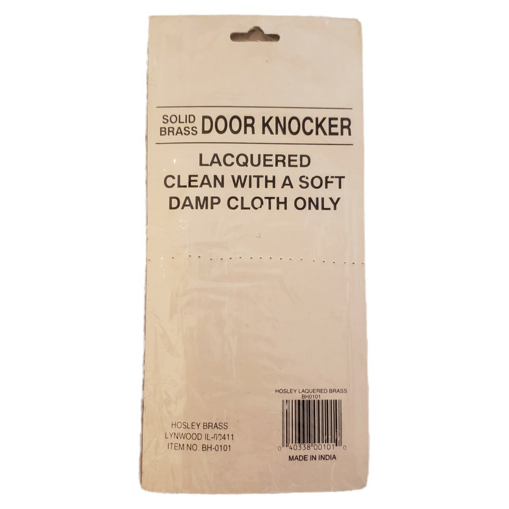 Hosley Solid Brass Lacquered Door Knocker 6.5" BH0101
