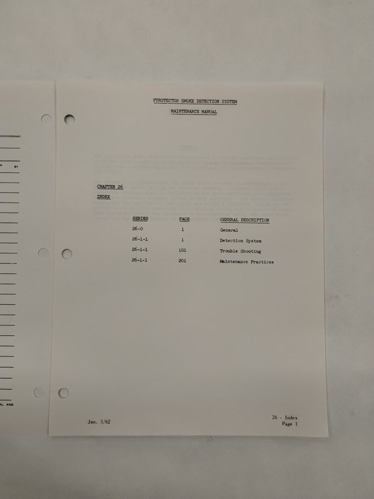 Pyrotector Incorporated Smoke Detection System Maintenance Manual-Original
