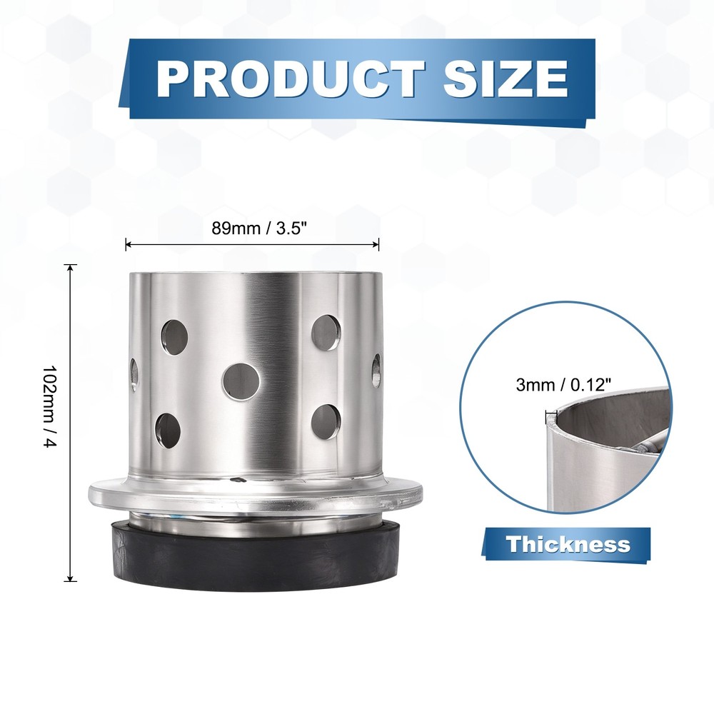 3.5" x 4" Perforated Casting Flask Vacuum Casting Wall Flanged with Base