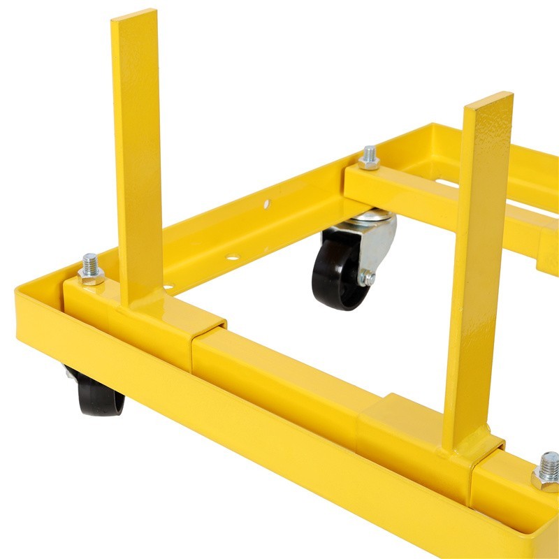 750lbs Rolling Engine Stand Repair Tool Adjustable Width & Length w/2pcs Straps