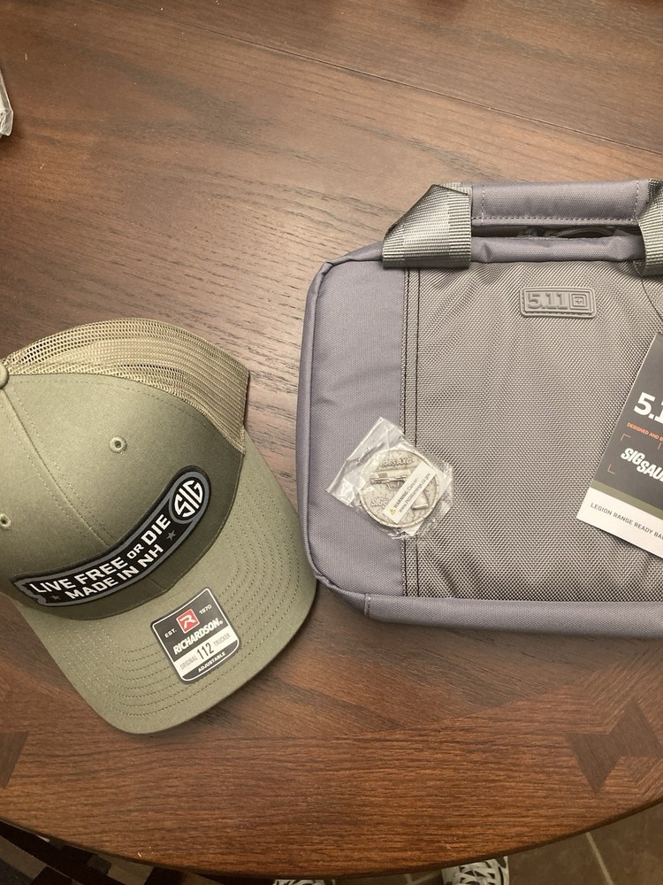 Sig Sauer Case, Coin And Hat Bundle.