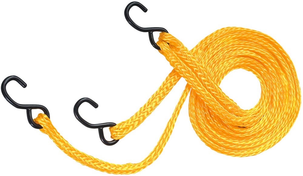 SPI 13-1806 Equal Pull 3-Hook Yellow Nylon Tow Rope Strap, Center Pull