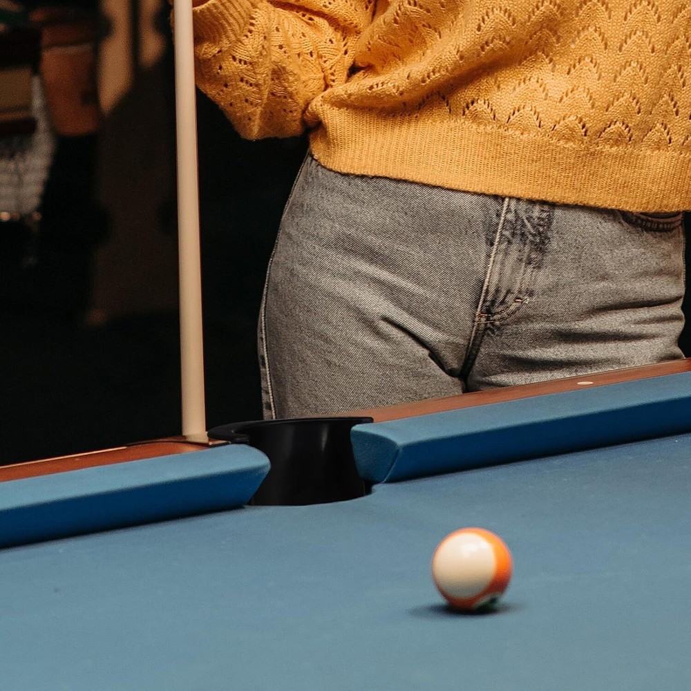 6pcs Billiards Table Pocket Liner, 4 Corner Pool Medium, Black
