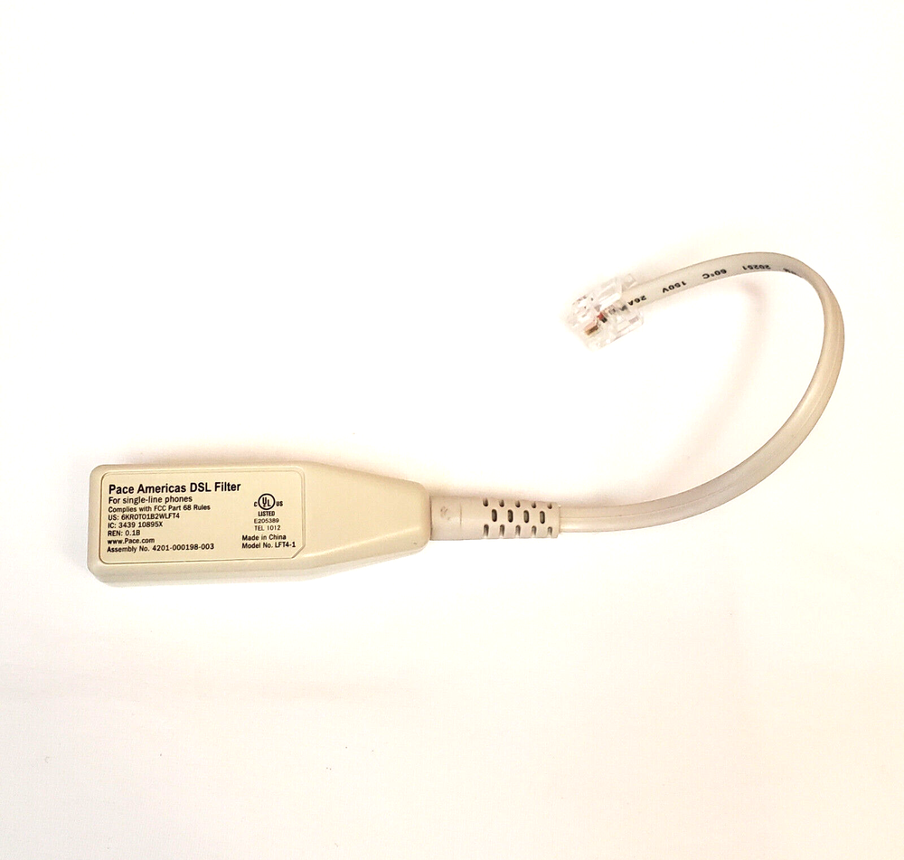 Pace Americas 2 Wire DSL Filter for Single Line Phones
