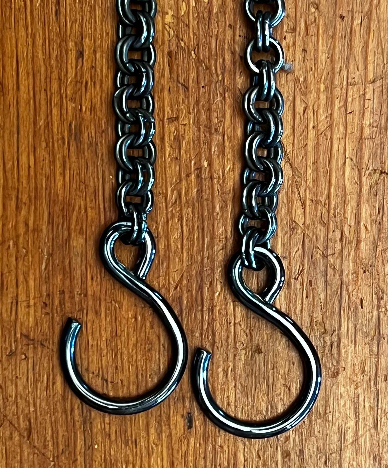 VERY NICE NEW Blued REIN CHAINS 11" Cowboy Vaquero For Bridle Bit Ranch Horse