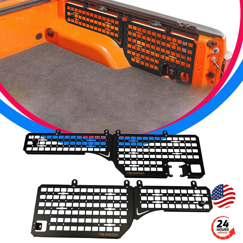 Side Bed MOLLE Panel for 5' Jeep Gladiator 2020-2025 Bed MOLLE Panel Storage