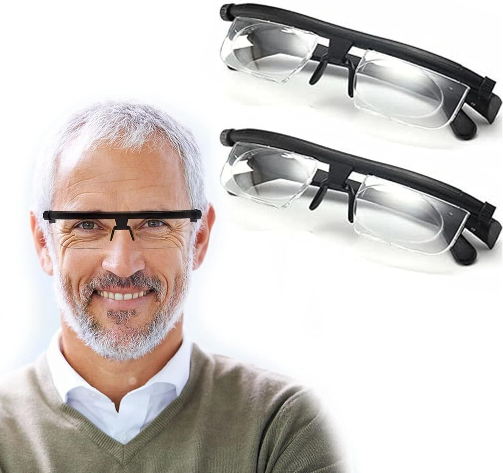 1-2pcs Pack Adjustable Glasses Variable Focus Reading Distance Vision Eyeglasses