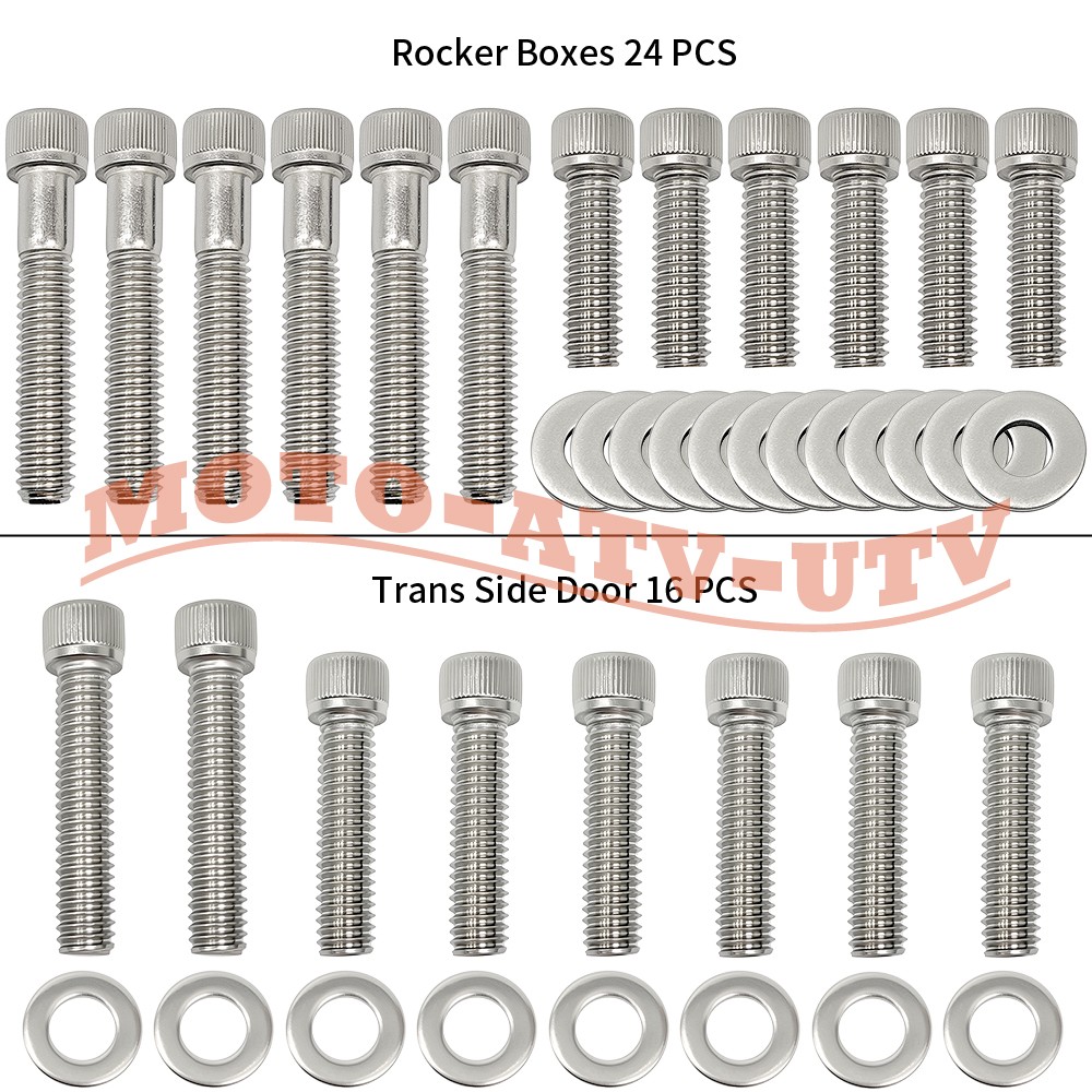 Stainless Steel Engine Bolt Screw Kit Set For Harley Touring Road King 2007-2016