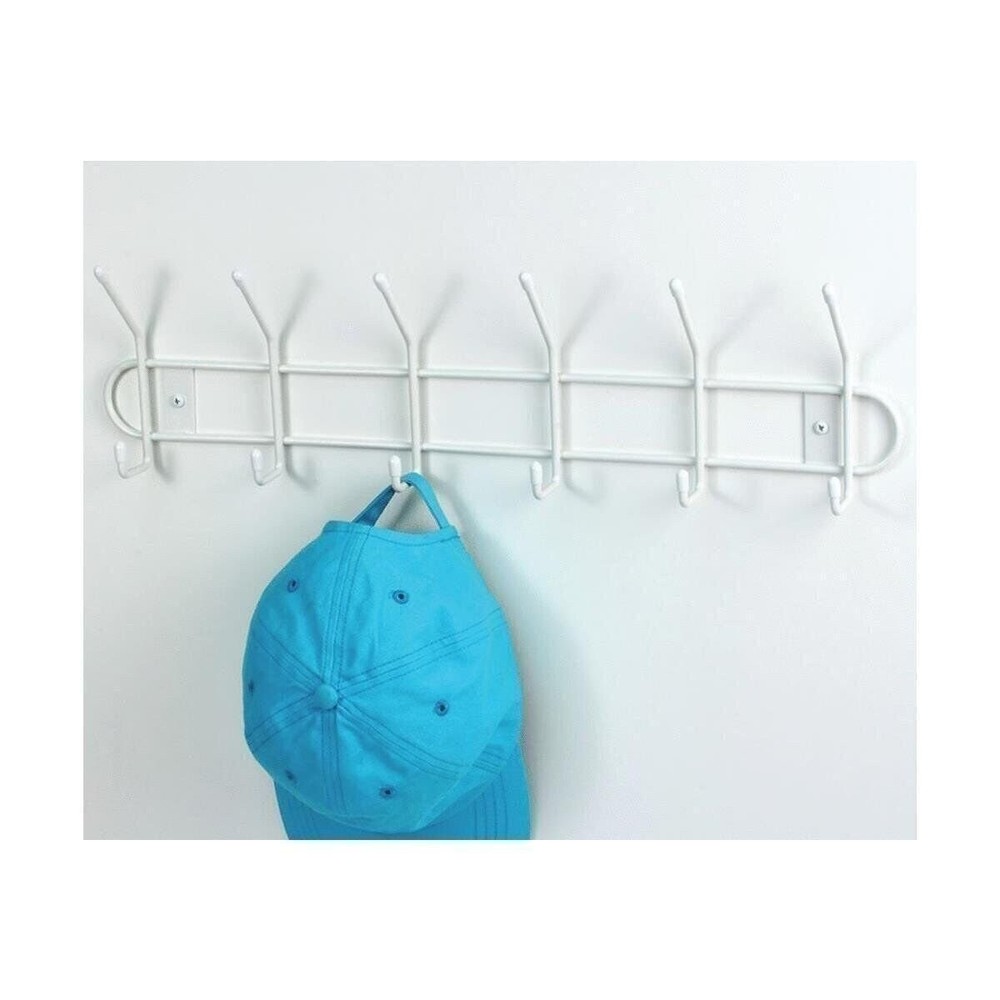 Spectrum White 6 Hook Rack