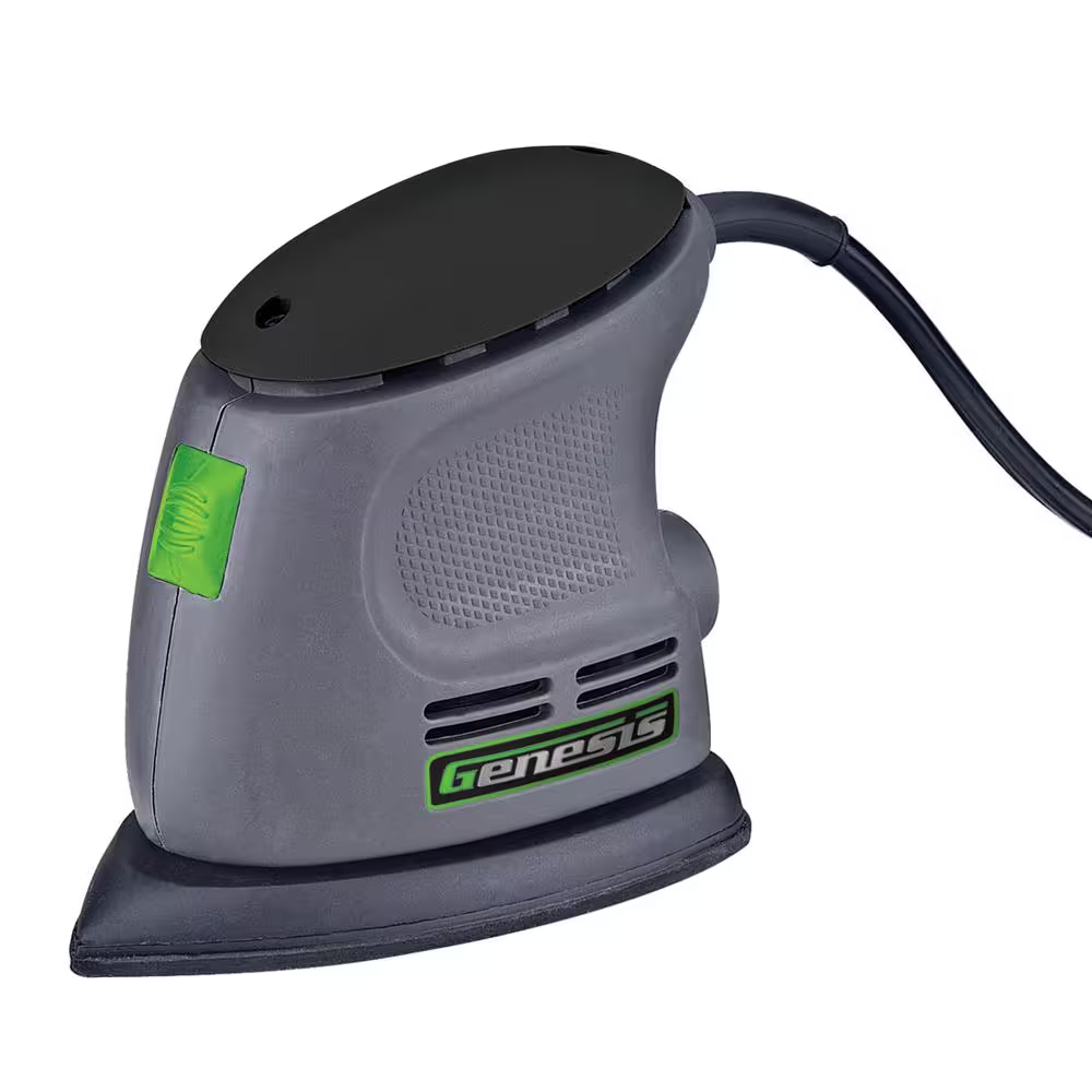 Corner Palm Sander with Palm Grip, Vacuum Port, Hook-And-Loop System