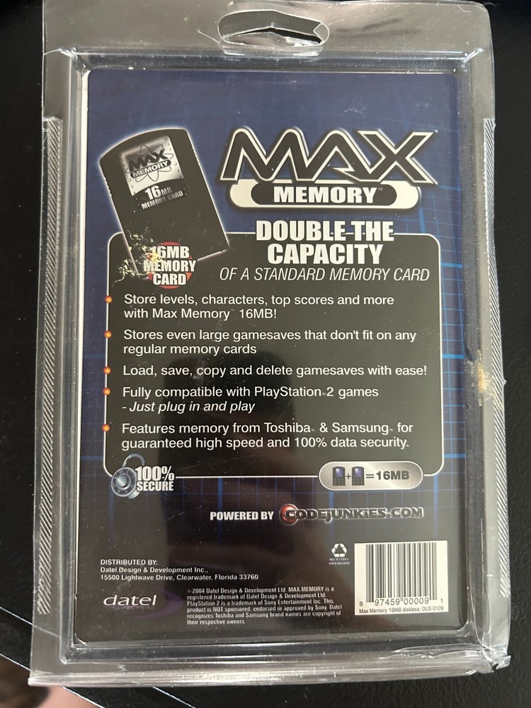 2003 Date 16MB Max Memory Card for Sony PlayStation 2 PS2