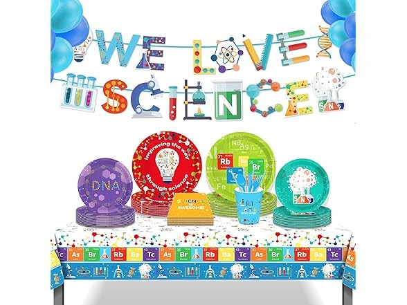 4 Pack Science Party Tablecloths