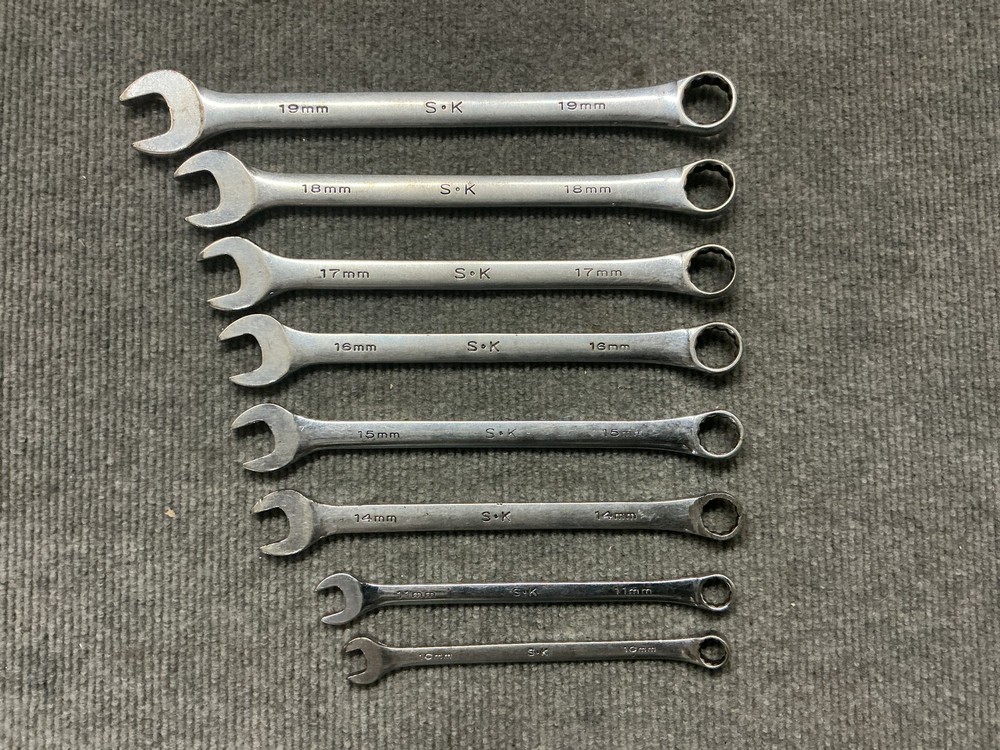 8pc SK Tools USA Metric Wrench Set