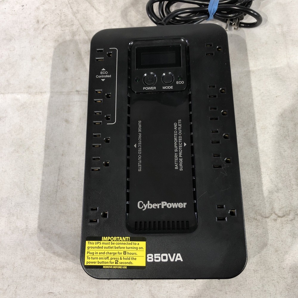 CyberPower EC850LCD Ecologic 850 VA 510 Watts 12 Outlets UPS Battery Back-up