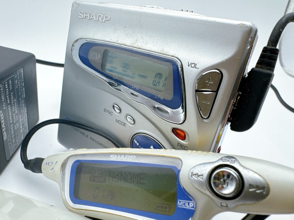 Sharp MD-MT770 Silver MiniDisc MDLP Recorder Player Remote Dock Tested