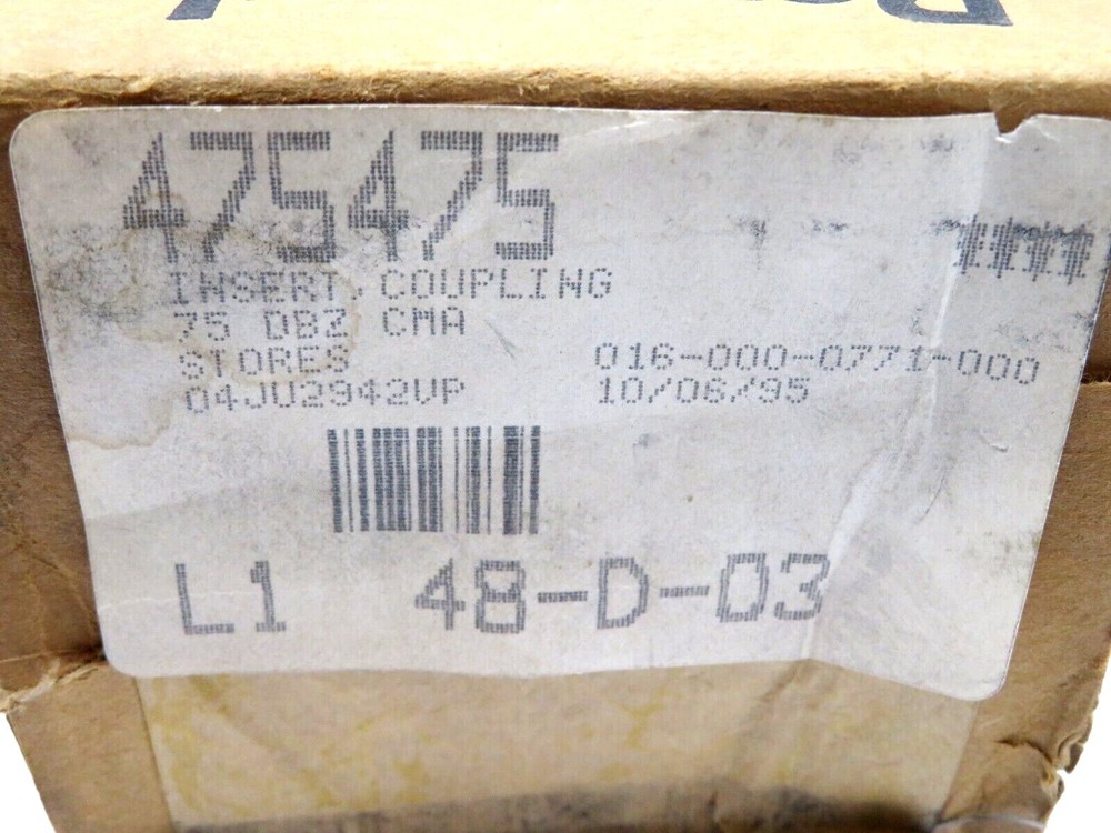 NEW REXNORD 75 DBZ CMA INSERT COUPLING 75DBZCMA