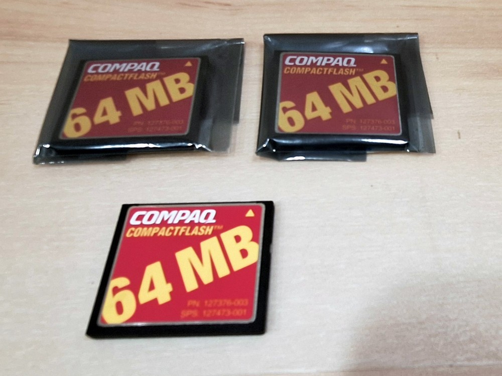 Compaq Flash Memory Card 64 MB CompactFlash Hewlett-Packard 127376-003 Grade A
