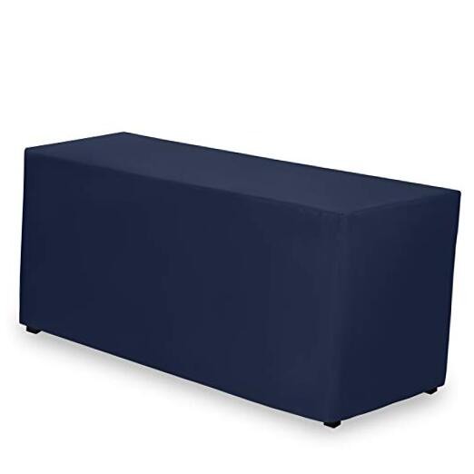 Fitted Tablecloth - 48 x 30 Inch Floor 48" x 30" (Rectangular) Navy Blue