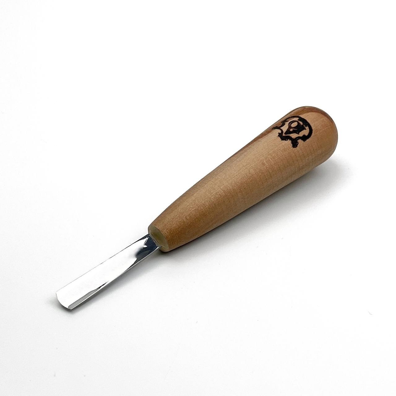 Short wood carving tool, sloping gouge STRYI-AY Profi, Relief carving tool