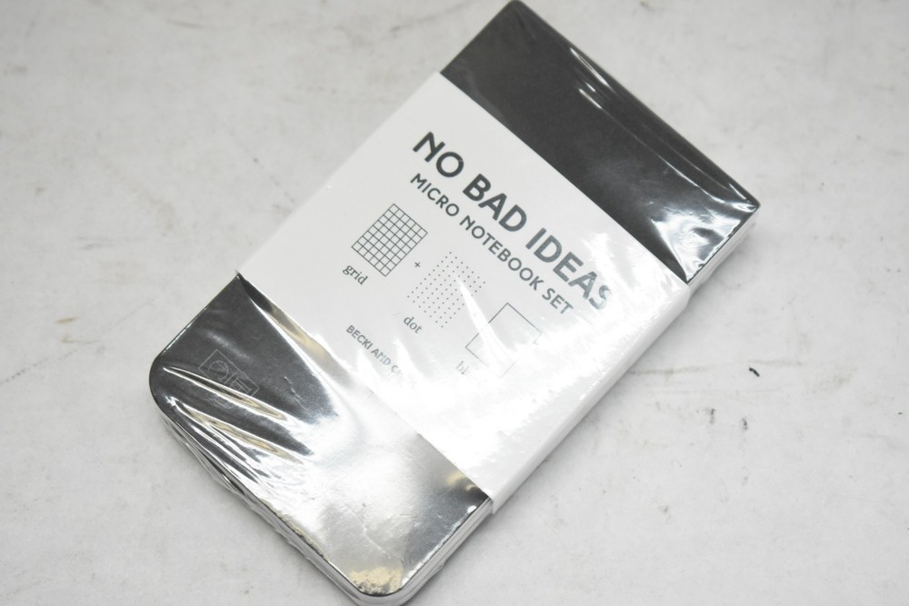 No Bad Ideas Micro Notebook Set Becki and Chris 3 Pack Grid + Dot + Blank