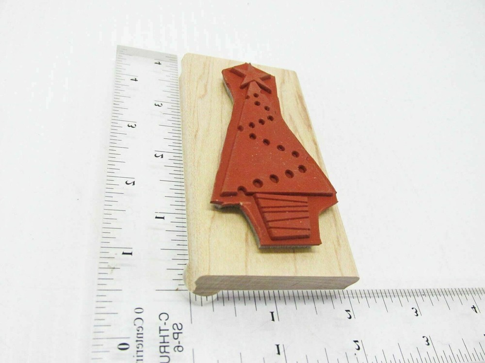 Christmas Tree Rubber Stamp - Stamp Set B306