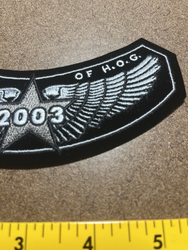 Harley Hog 2003 Patch 20th Anniversary Patch Harley Davidson club patch