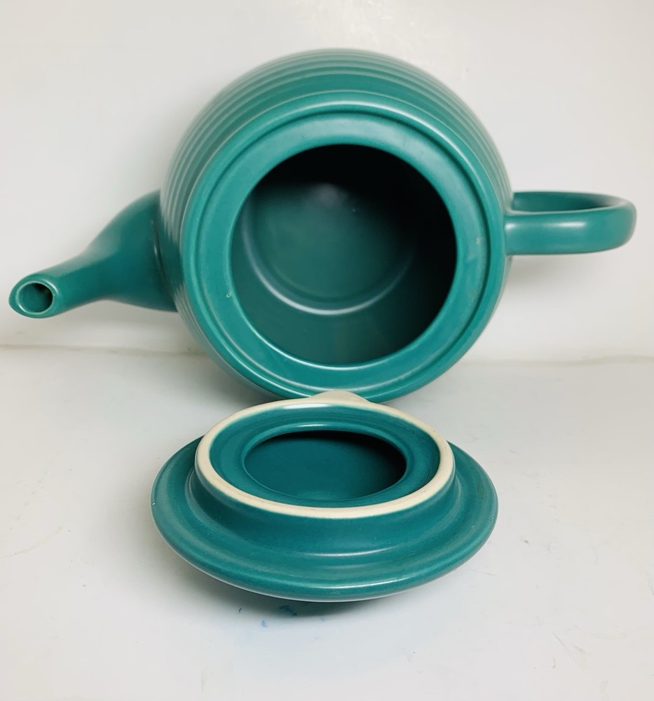 Stoneware Teapot Green Ringware